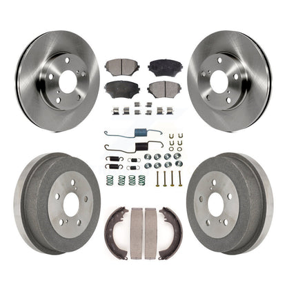 Kit de plaquettes et de tambour en céramique, Rotor de frein avant et arrière (7 pièces) pour moteur à gaz Toyota RAV4