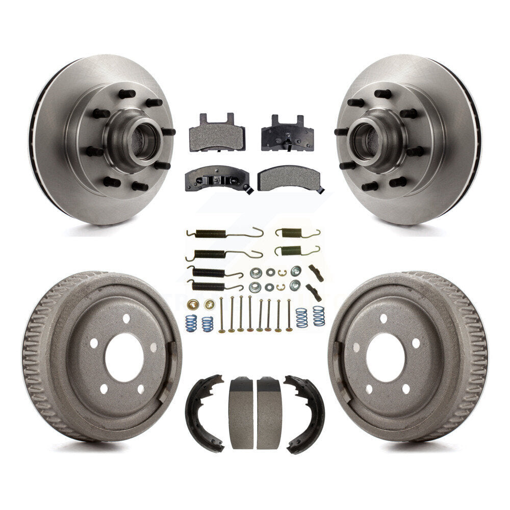 Rotors de frein à disque avant et arrière, plaquettes en céramique et Kit de tambour (7 pièces) pour GMC Yukon
