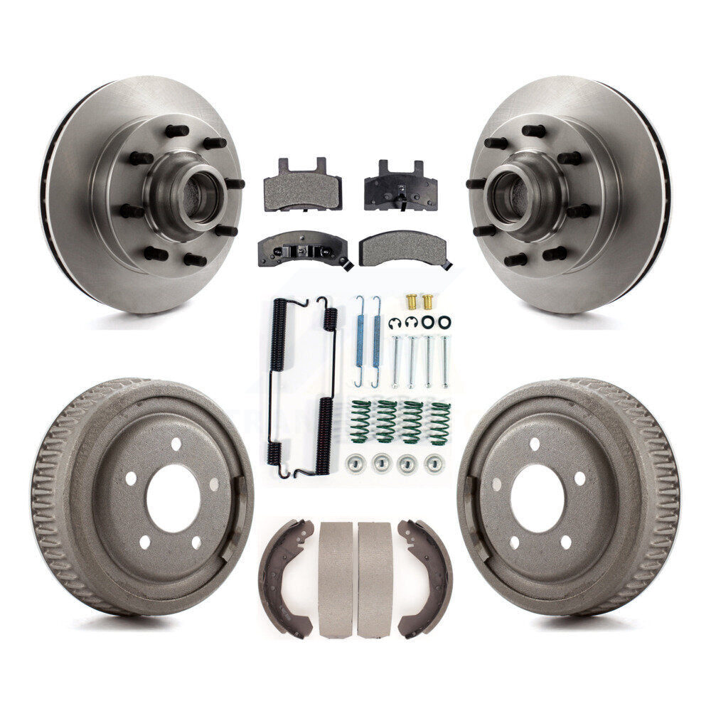 Rotors de frein à disque avant et arrière, plaquettes en céramique et Kit de tambour (7 pièces) pour GMC Yukon