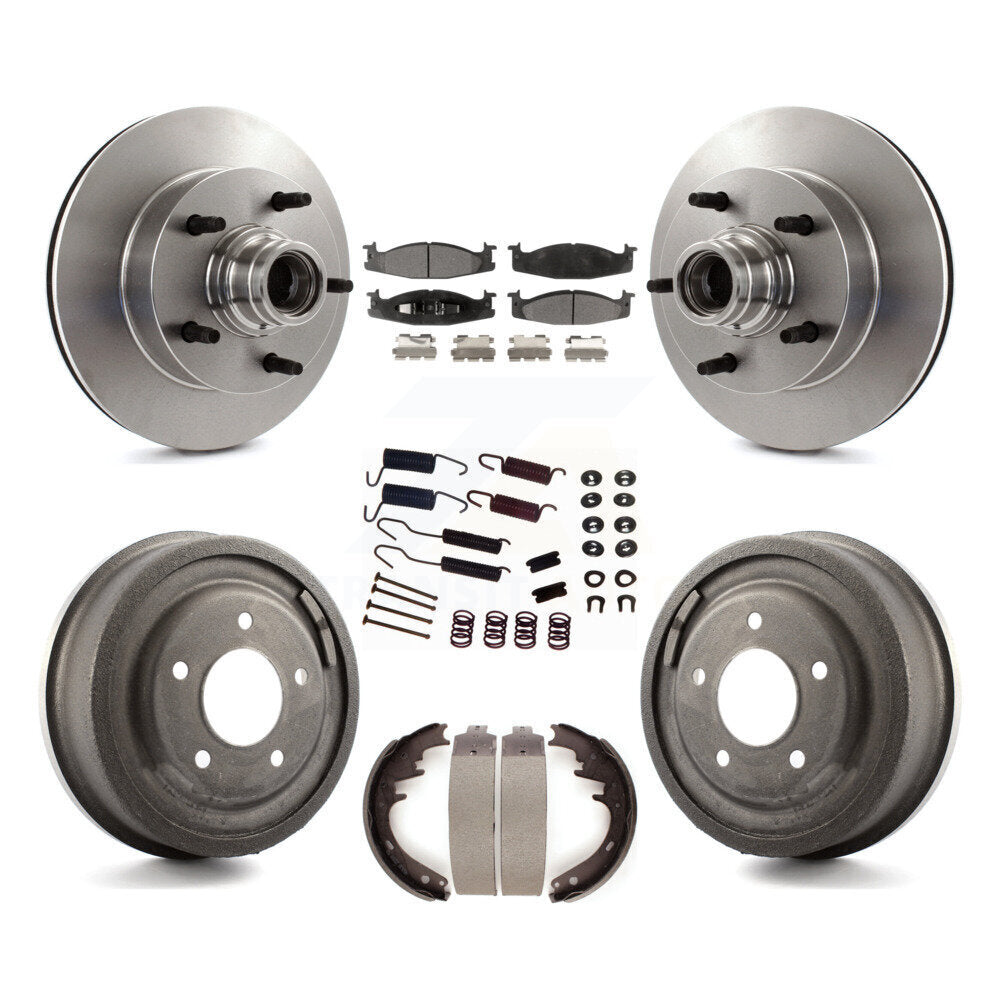 Kit de tambour de tampon en céramique de Rotor de frein avant et arrière (7 pièces) pour Ford F-150 E-150 Econolin
