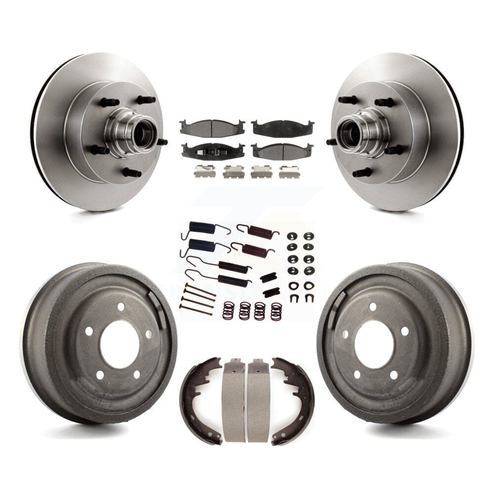 Kit de tambour de plaquettes en céramique de Rotors de frein avant et arrière (7 pièces) pour Ford E-150 Econoline Clu