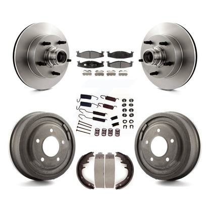 Kit de tambour de plaquettes en céramique de Rotors de frein avant et arrière (7 pièces) pour Ford E-150 Econoline Clu
