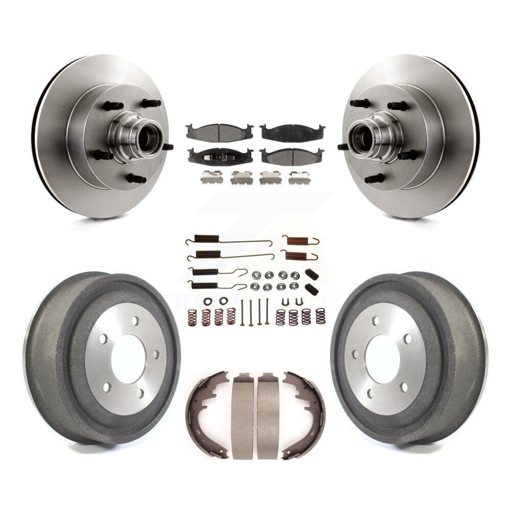 Kit de tambour de plaquettes en céramique de Rotors de frein avant et arrière (7 pièces) pour Ford E-150 Econoline Clu