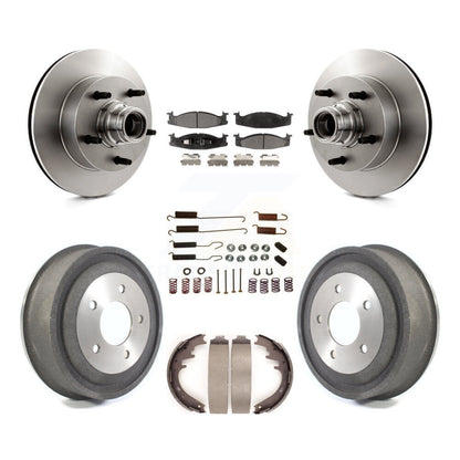 Kit de tambour de plaquettes en céramique de Rotors de frein avant et arrière (7 pièces) pour Ford E-150 Econoline Clu
