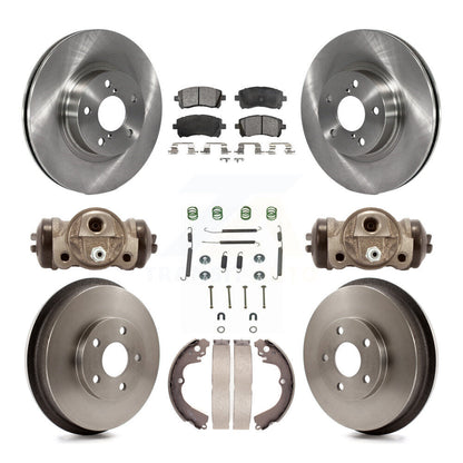 Rotors de frein à disque avant et arrière, plaquettes en céramique et Kit de tambour (9 pièces) pour Subaru Foreste