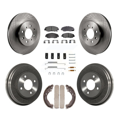 Rotors de frein à disque avant et arrière, plaquettes en céramique et Kit de tambour (7 pièces) pour Honda Insight