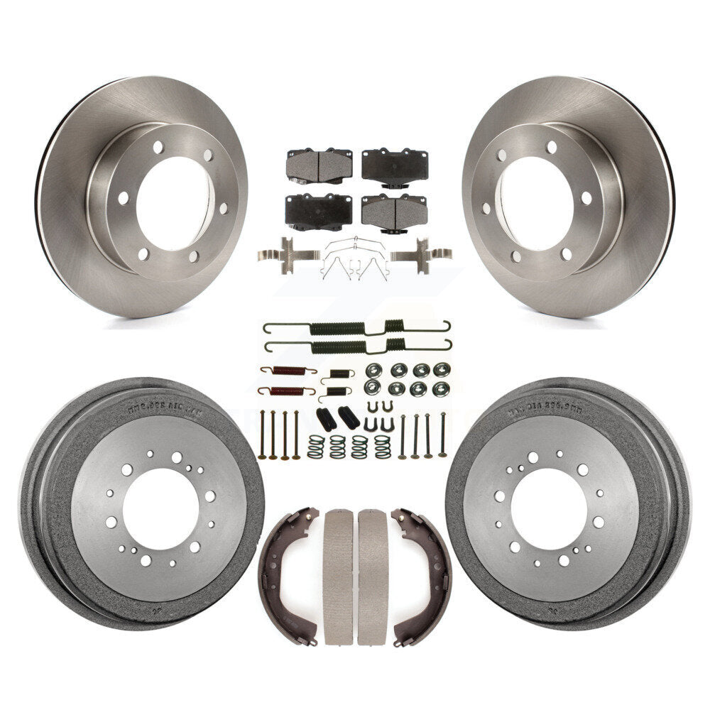 Rotors de frein à disque avant et arrière, plaquettes en céramique et Kit de tambour (7 pièces) pour Toyota 4Runner