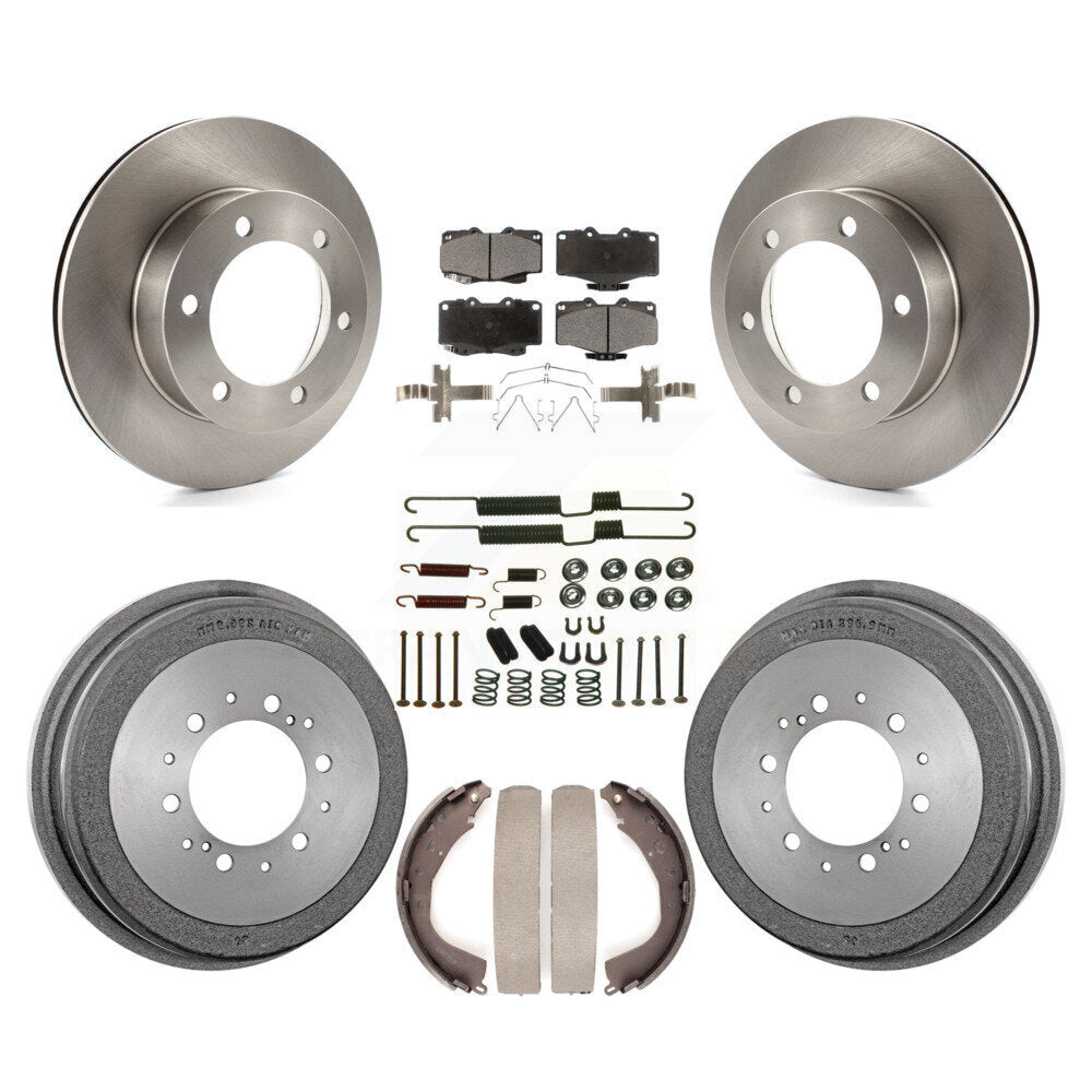 Rotors de frein à disque avant et arrière, plaquettes en céramique et Kit de tambour (7 pièces) pour Toyota 4Runner