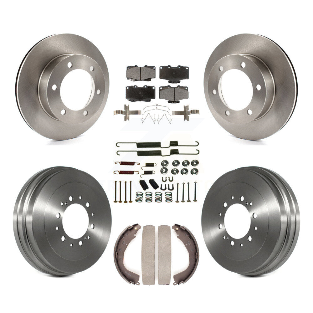 Rotors de frein à disque avant et arrière, plaquettes en céramique et Kit de tambour (7 pièces) pour Toyota 4Runner