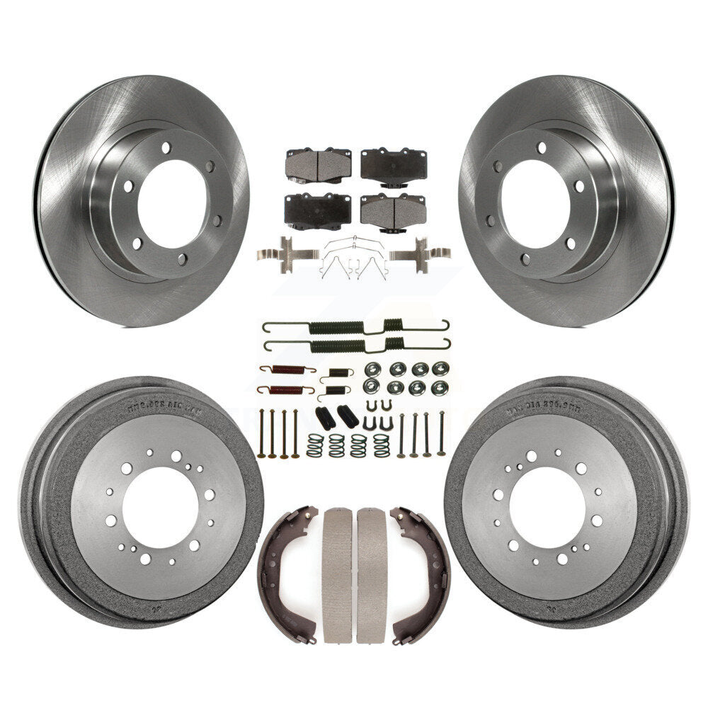 Rotors de frein à disque avant et arrière, plaquettes en céramique et Kit de tambour (7 pièces) pour Toyota 4Runner