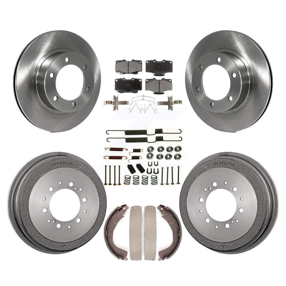Rotors de frein à disque avant et arrière, plaquettes en céramique et Kit de tambour (7 pièces) pour Toyota 4Runner