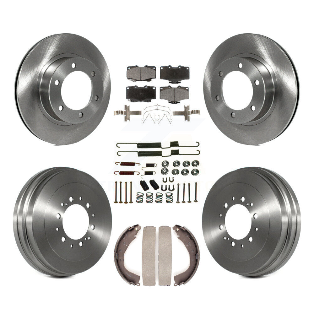 Rotors de frein à disque avant et arrière, plaquettes en céramique et Kit de tambour (7 pièces) pour Toyota 4Runner
