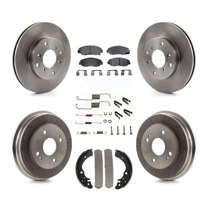 Rotors de frein à disque avant et arrière, plaquettes en céramique et Kit de tambour (7 pièces) pour Honda Accord