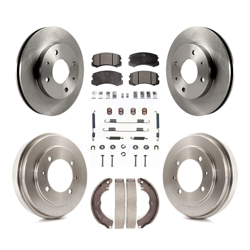 Kit de plaquettes et de tambour en céramique, Rotor de frein à disque avant et arrière (7 pièces) pour Mitsubishi Lance