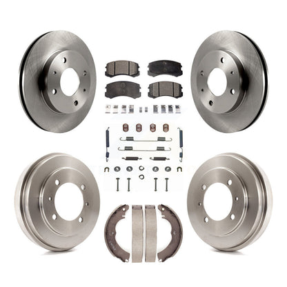 Kit de plaquettes et de tambour en céramique, Rotor de frein à disque avant et arrière (7 pièces) pour Mitsubishi Lance