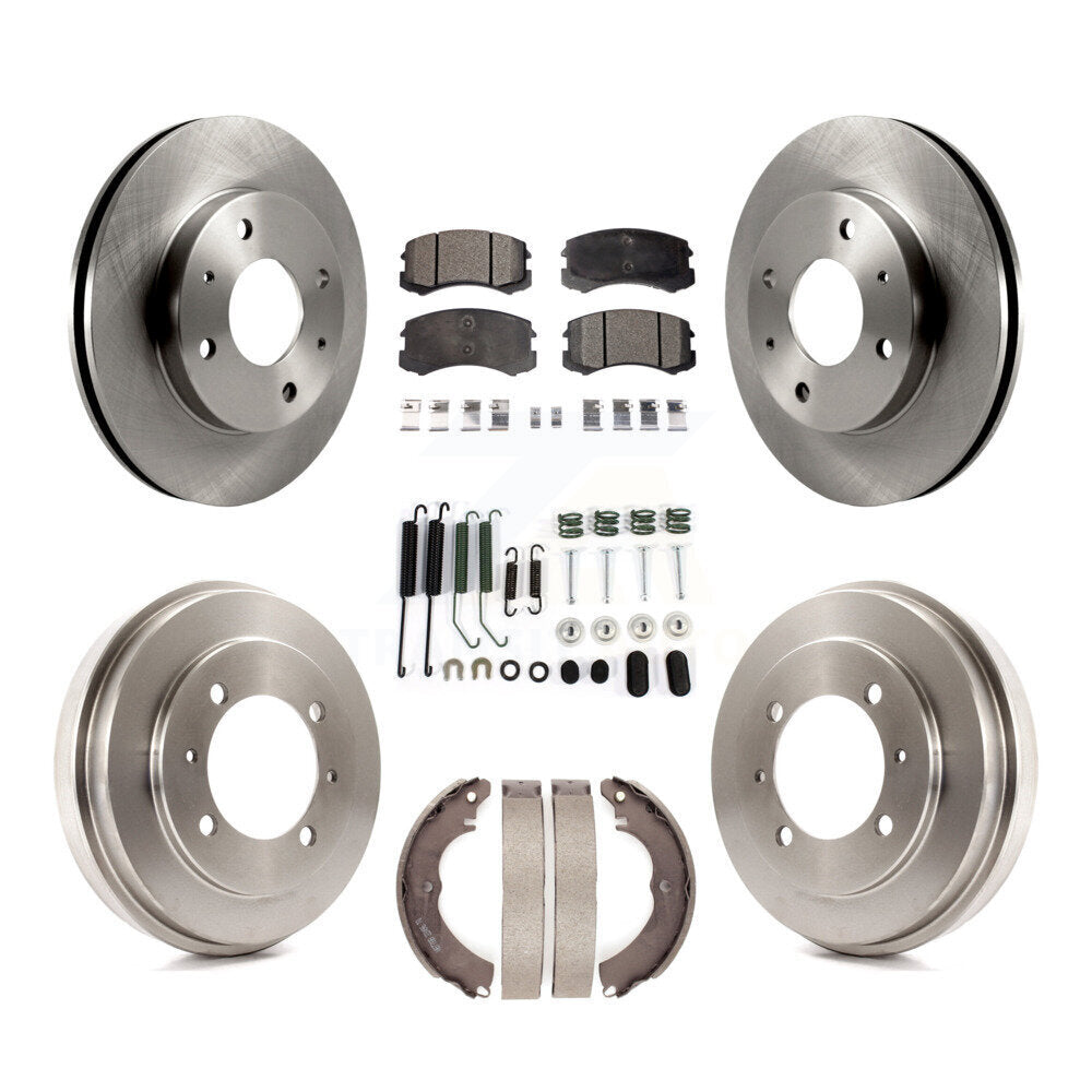 Kit de plaquettes et de tambour en céramique, Rotor de frein à disque avant et arrière (7 pièces) pour Mitsubishi Lance