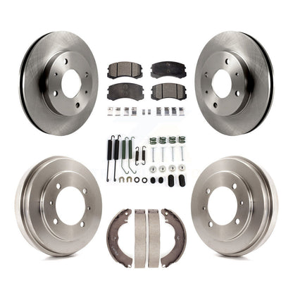 Kit de plaquettes et de tambour en céramique, Rotor de frein à disque avant et arrière (7 pièces) pour Mitsubishi Lance