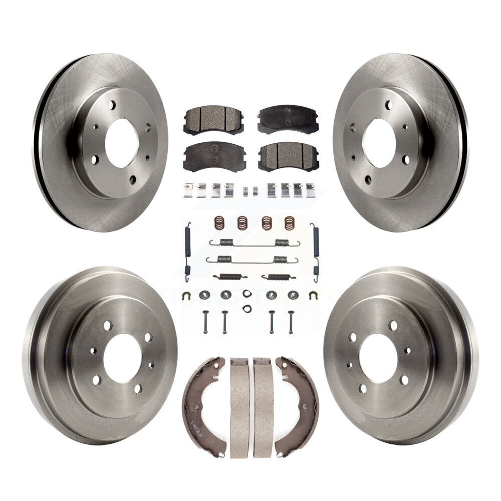 Kit de plaquettes et de tambour en céramique, Rotor de frein à disque avant et arrière (7 pièces) pour Mitsubishi Lance