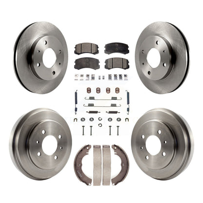 Kit de plaquettes et de tambour en céramique, Rotor de frein à disque avant et arrière (7 pièces) pour Mitsubishi Lance