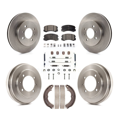 Rotors de frein à disque avant et arrière, Kit de tambour à tampons en céramique (7 pièces) pour Mitsubishi Lancer E