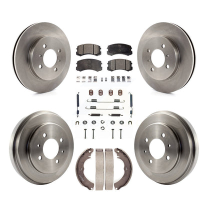 Kit de plaquettes et de tambour en céramique, Rotor de frein à disque avant et arrière (7 pièces) pour Mitsubishi Lance
