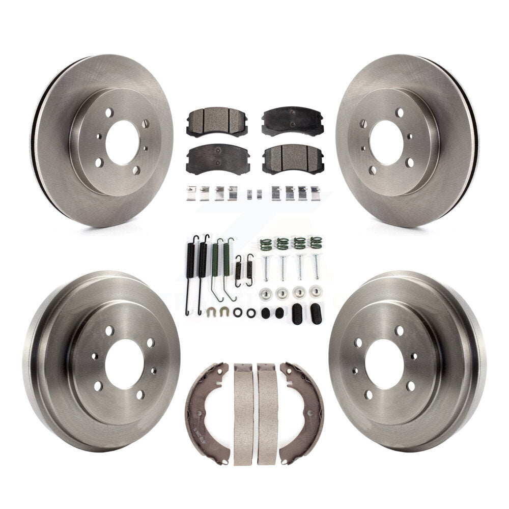 Kit de plaquettes et de tambour en céramique, Rotor de frein à disque avant et arrière (7 pièces) pour Mitsubishi Lance