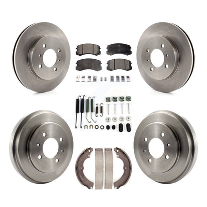 Kit de plaquettes et de tambour en céramique, Rotor de frein à disque avant et arrière (7 pièces) pour Mitsubishi Lance