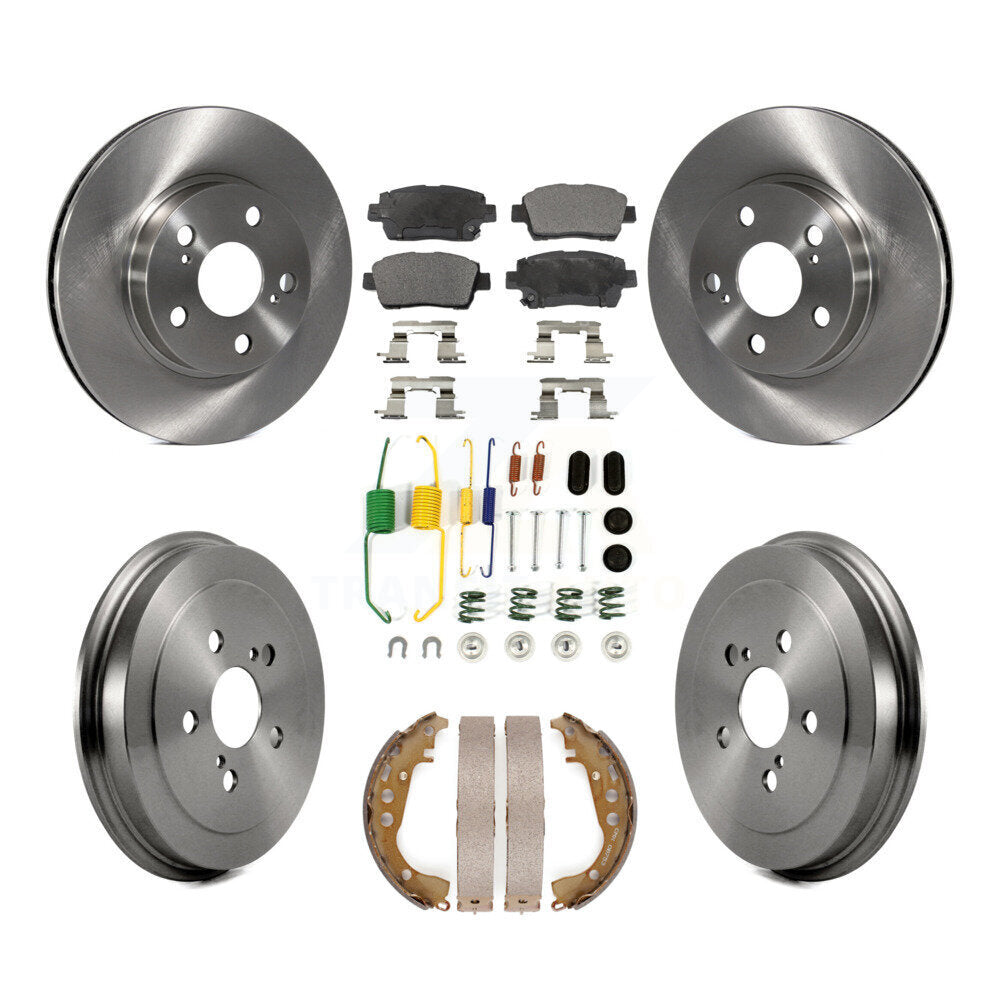 Kit de plaquettes et de tambour en céramique, Rotor de frein à disque avant et arrière (7 pièces) pour Toyota Priu 2008