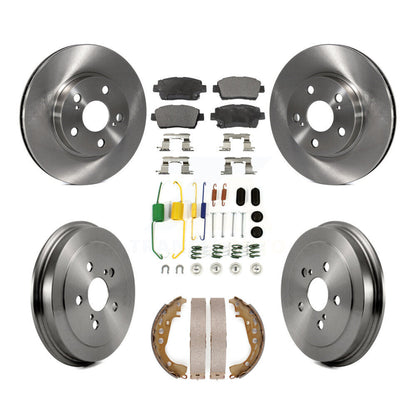 Kit de plaquettes et de tambour en céramique, Rotor de frein à disque avant et arrière (7 pièces) pour Toyota Priu 2008