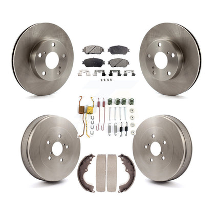 Rotors de frein à disque avant et arrière, plaquettes en céramique et Kit de tambour (7 pièces) pour Toyota Tacoma