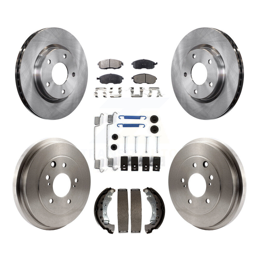 Rotors de frein à disque avant et arrière, plaquettes en céramique et Kit de tambour (7 pièces) pour Nissan Sentra