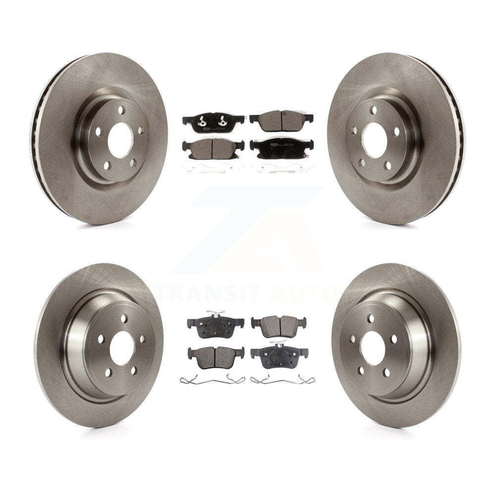Kit de rotors de frein à disque avant et arrière et plaquettes en céramique pour Lincoln Continental