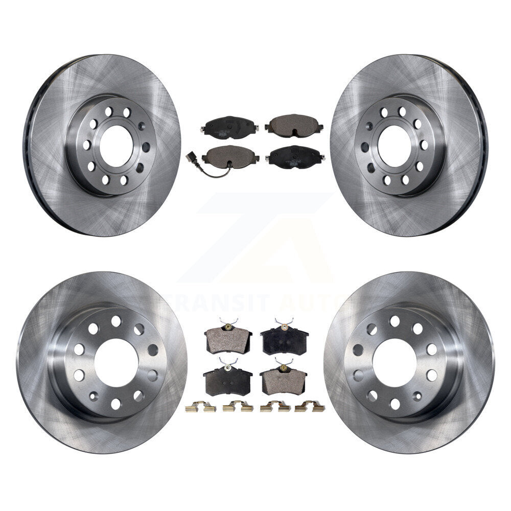 Kit de rotors de frein à disque avant et arrière et plaquettes en céramique pour Volkswagen Golf SportWage