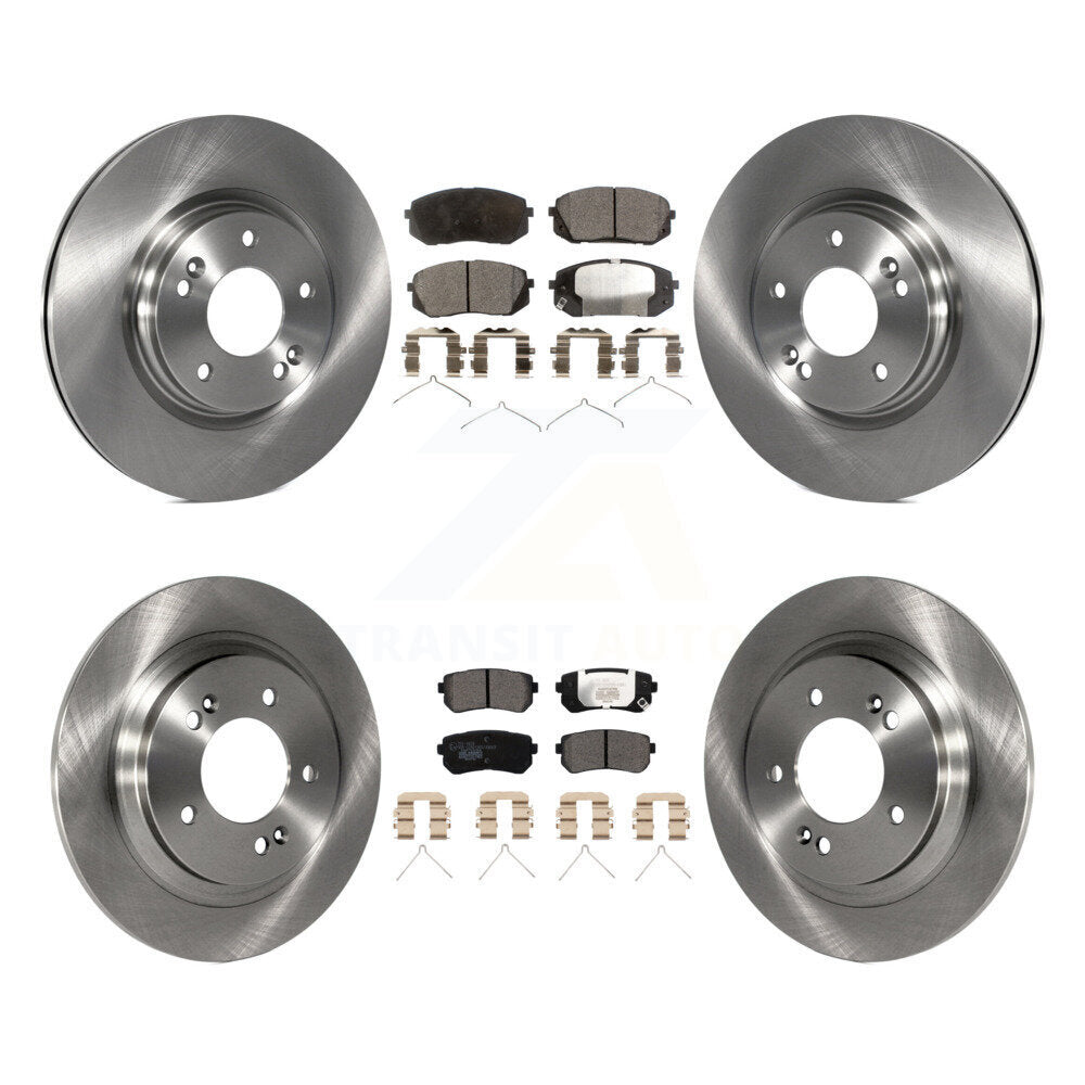 Rotors de frein à disque avant et arrière et Kit de plaquettes en céramique pour Kia Optima LX/EX/LX 2016 1.6