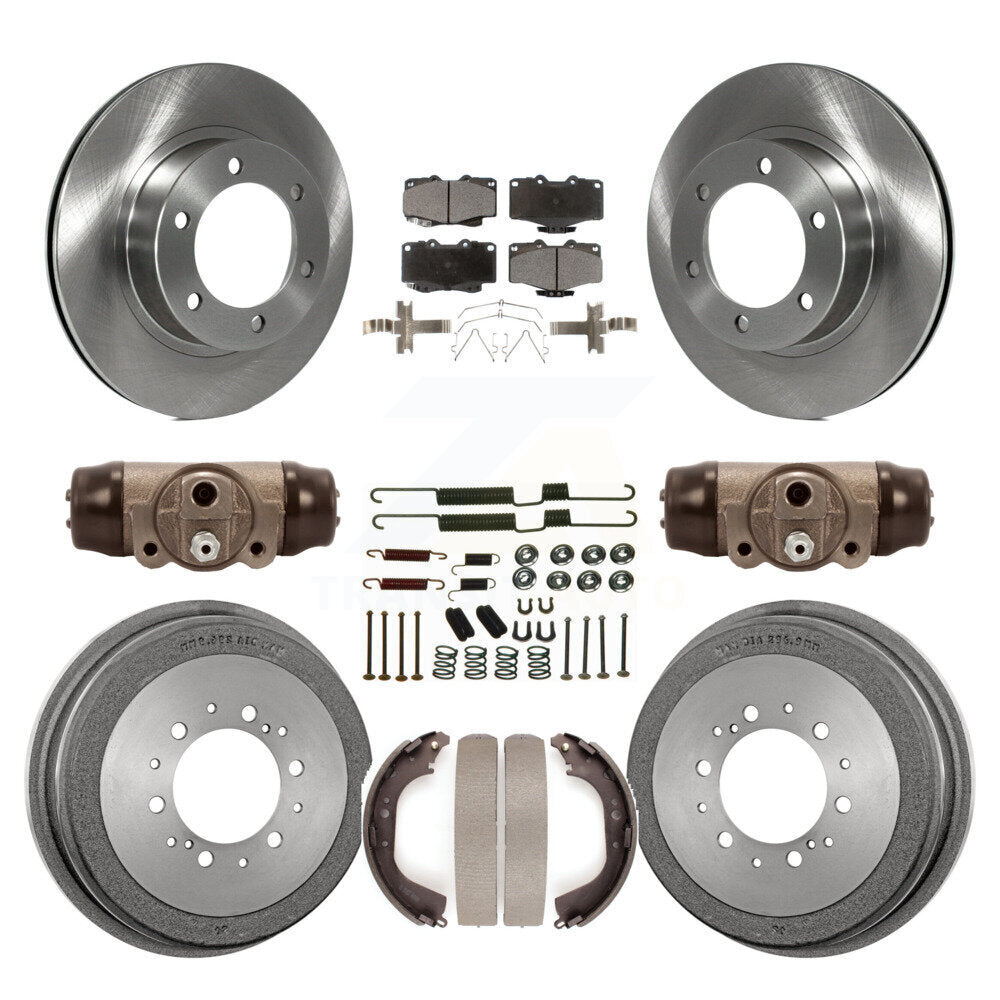 Rotors de frein à disque avant et arrière, plaquettes en céramique et Kit de tambour (9 pièces) pour Toyota 4Runner