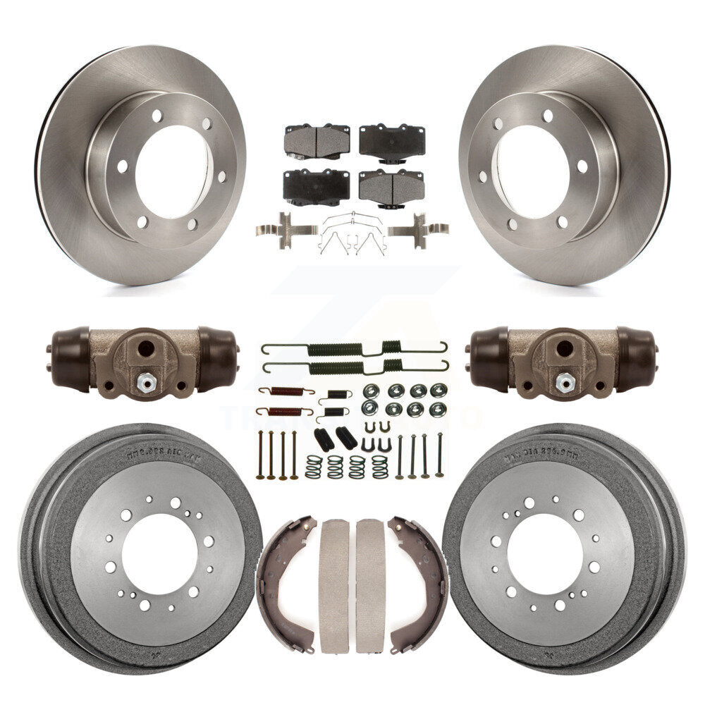Rotors de frein à disque avant et arrière, plaquettes en céramique et Kit de tambour (9 pièces) pour Toyota 4Runner