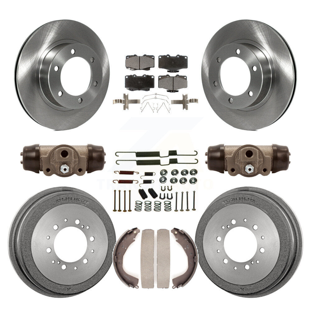 Rotors de frein à disque avant et arrière, plaquettes en céramique et Kit de tambour (9 pièces) pour Toyota 4Runner