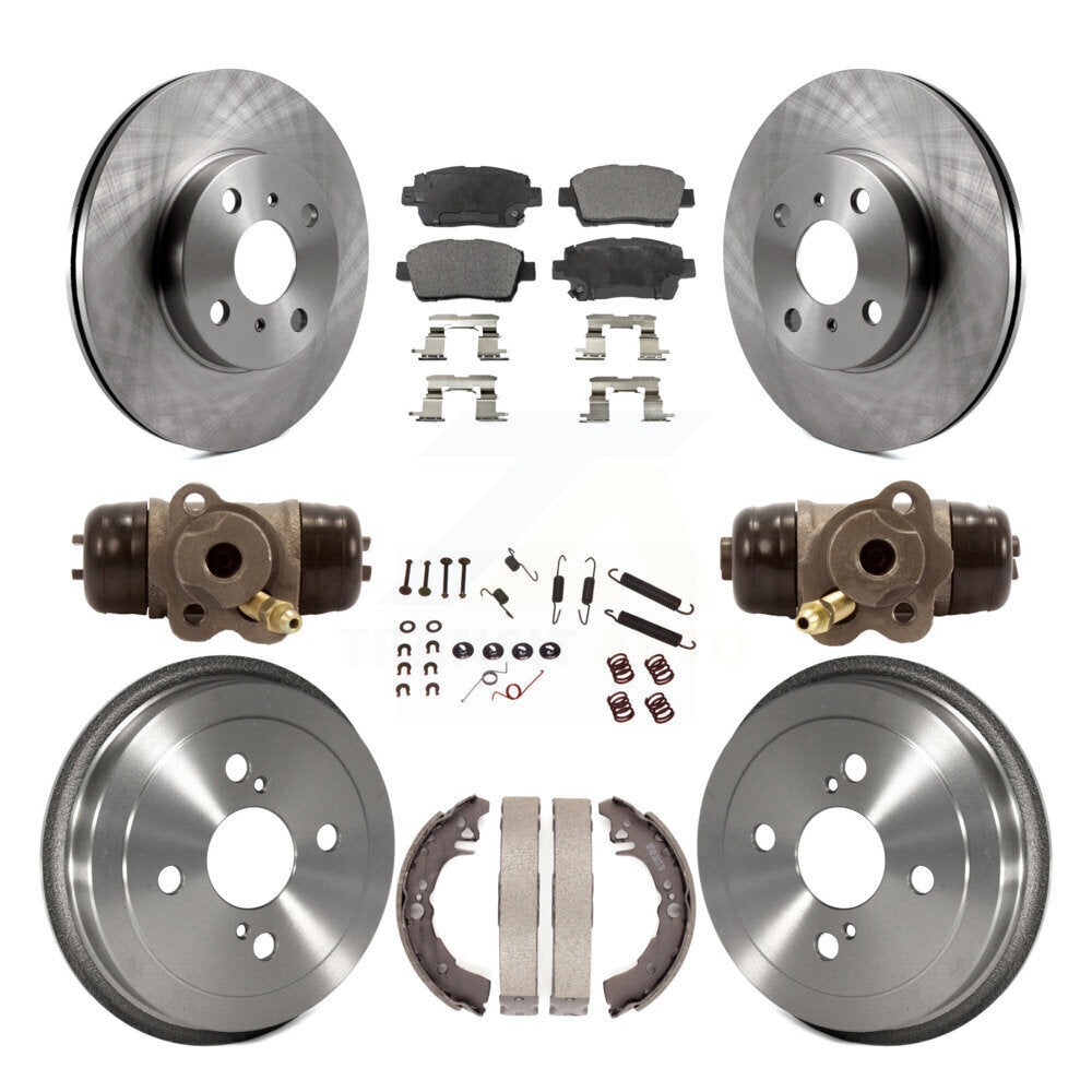 Kit de tambour à plaquettes en céramique, Rotor de frein à disque avant et arrière (9 pièces) pour Toyota Ech 2001 – 2005
