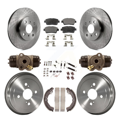 Kit de tambour à plaquettes en céramique, Rotor de frein à disque avant et arrière (9 pièces) pour Toyota Ech 2001 – 2005