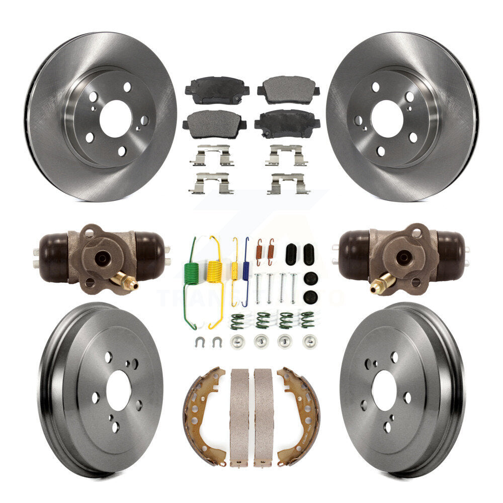 Kit de plaquettes et tambour en céramique, Rotor de frein à disque avant et arrière (9 pièces) pour Toyota Priu 2008
