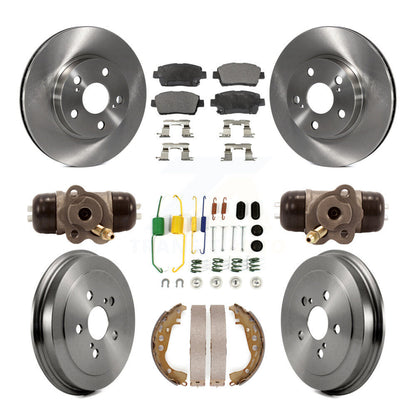 Kit de plaquettes et tambour en céramique, Rotor de frein à disque avant et arrière (9 pièces) pour Toyota Priu 2008