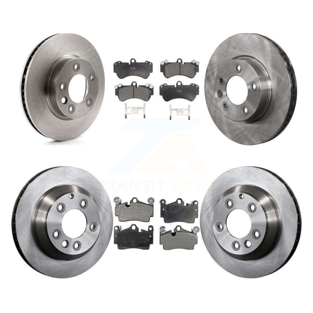 Kit de rotors de frein à disque avant et arrière et plaquettes en céramique (6 pièces) pour Volkswagen Touareg