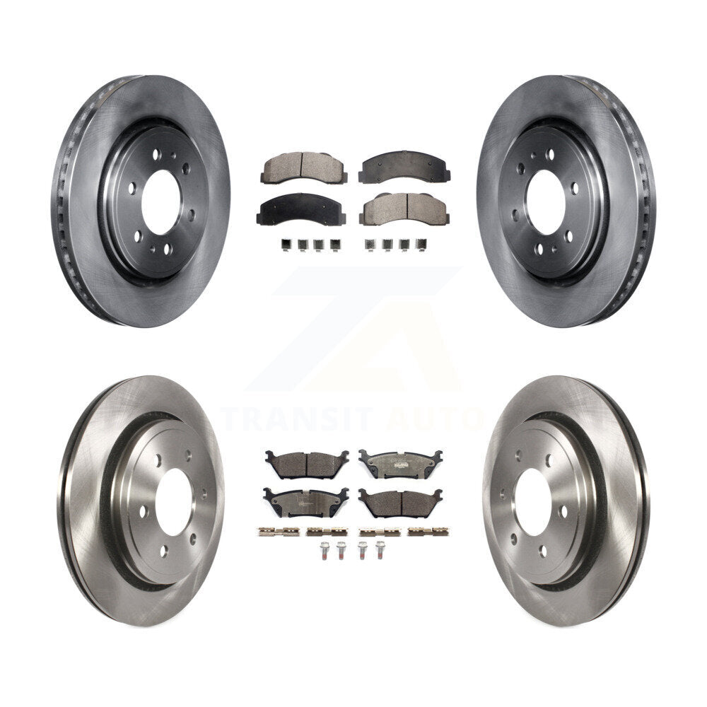 Kit de rotors de frein à disque avant et arrière et plaquettes en céramique pour Ford F-150 K8T-103017