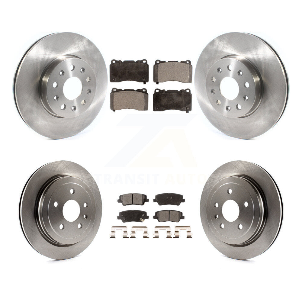 Kit de rotors de frein à disque avant et arrière et plaquettes en céramique pour Cadillac CTS K8T-103078
