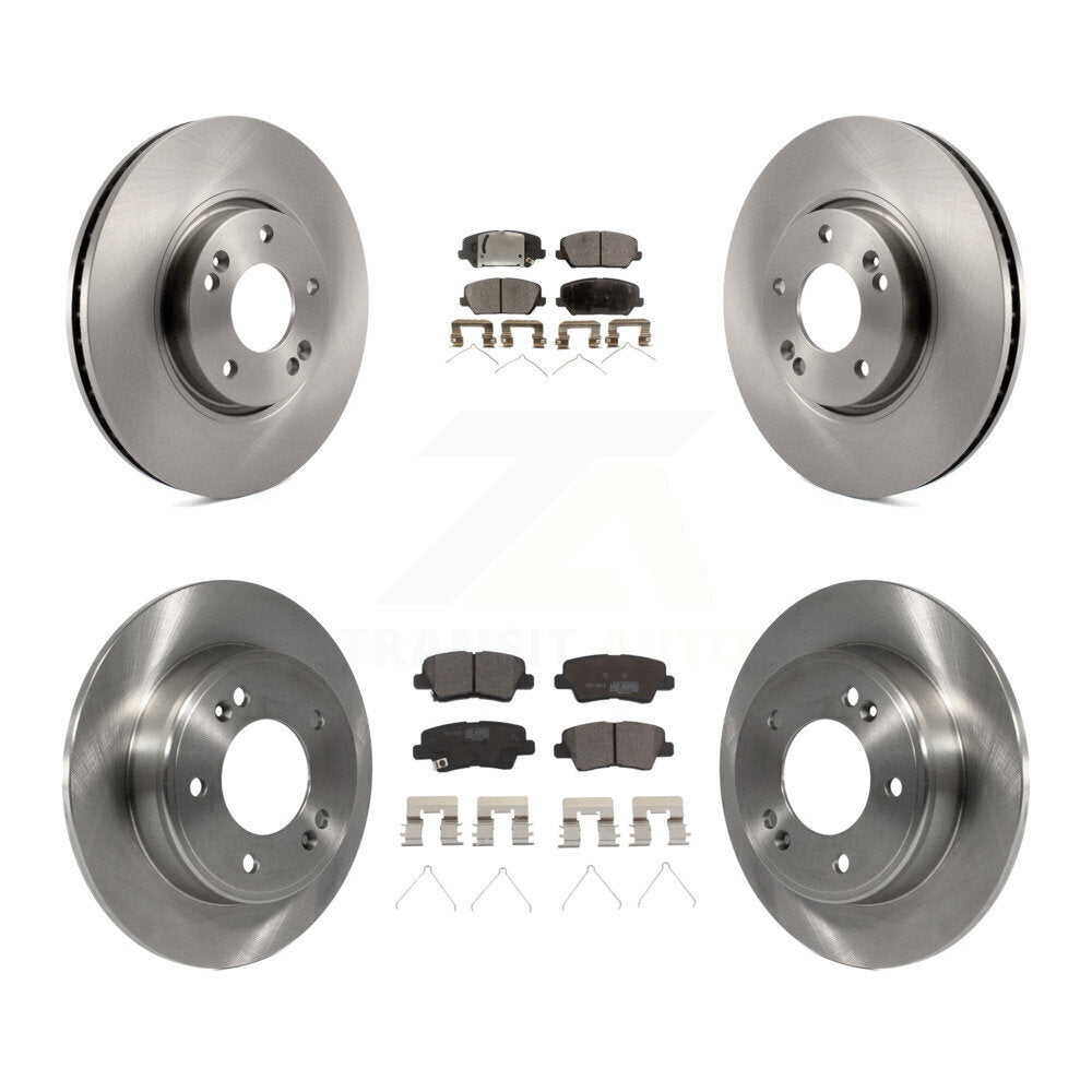 Kit de rotor de frein avant et arrière et plaquettes en céramique pour Hyundai Veloster Turbocharge 16-17