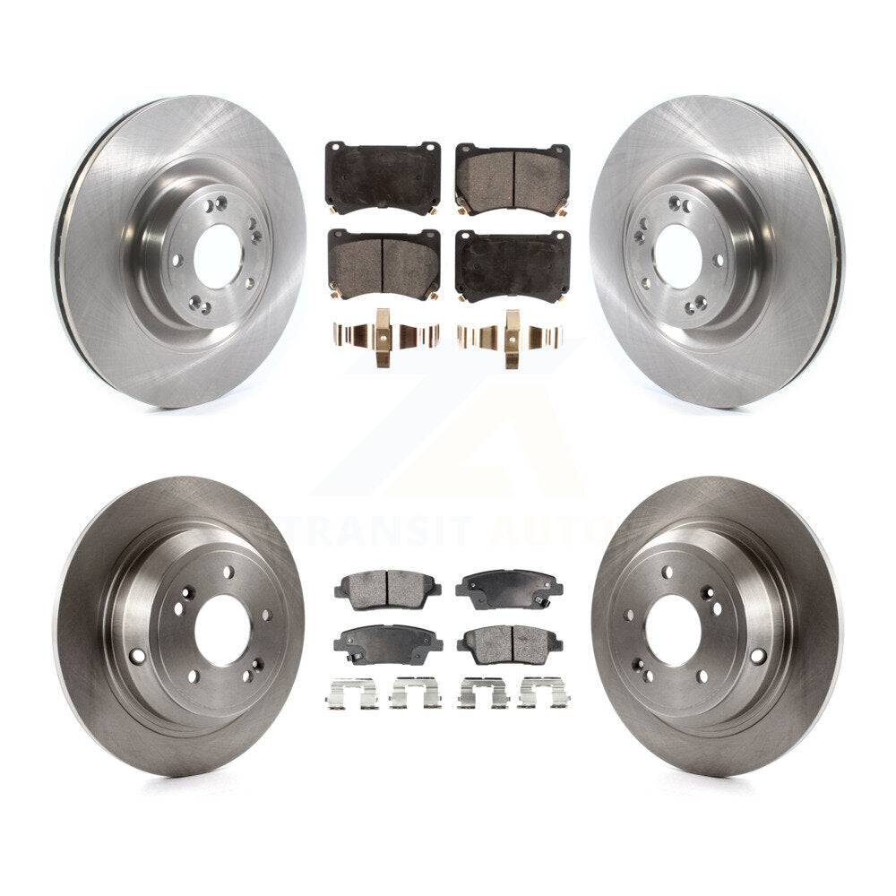 Rotor de frein à disque avant et arrière et Kit de plaquettes en céramique pour Hyundai Genesis 2012 – 2014 5.0