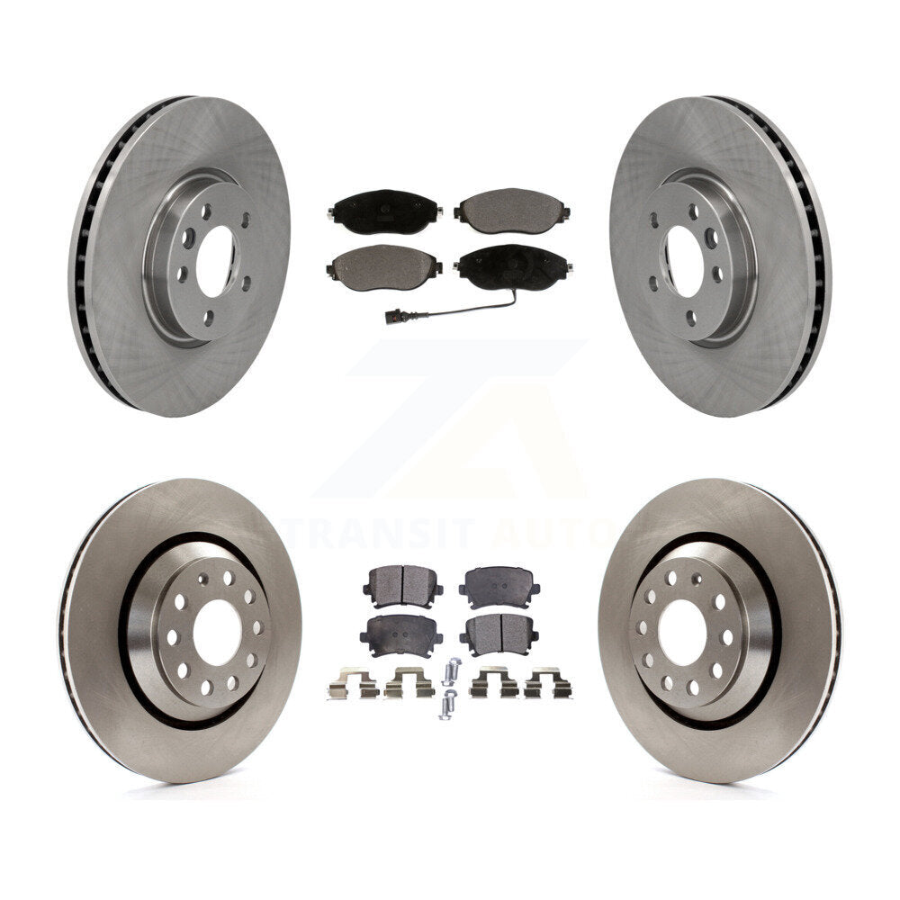 Kit de rotors de frein à disque avant et arrière et plaquettes en céramique pour Volkswagen CC AWD