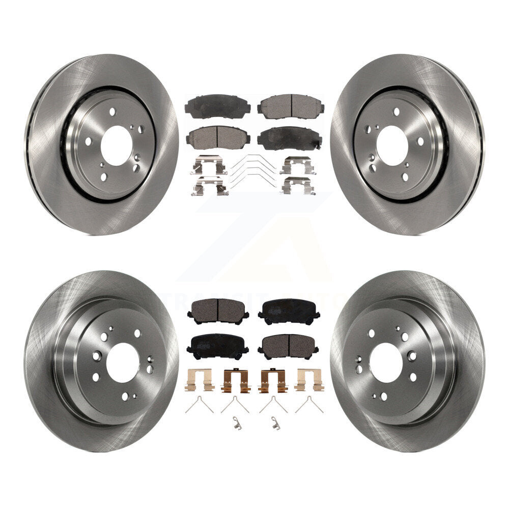 Kit de disques de frein à disque avant et arrière et plaquettes en céramique pour Honda Passport 2019 – 2024