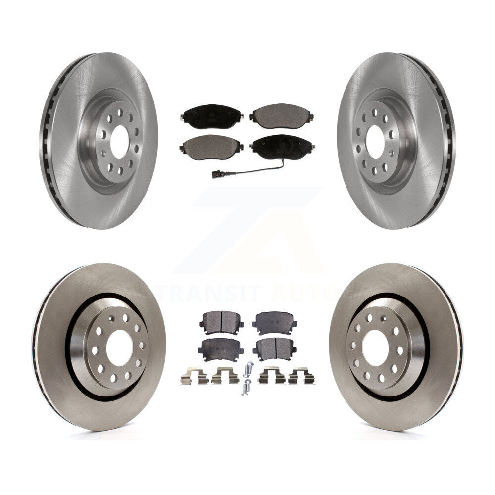 Kit de rotors de frein à disque avant et arrière et plaquettes en céramique pour Volkswagen GTI K8T-103123