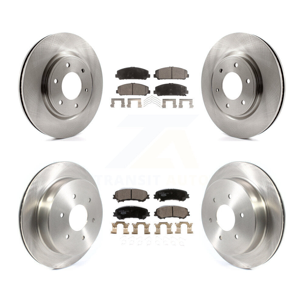 Kit de disques de frein à disque avant et arrière et plaquettes en céramique pour Nissan TITAN 2017 – 2023